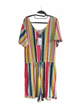 LuLaRoe Multicolor Vertical Striped Romper